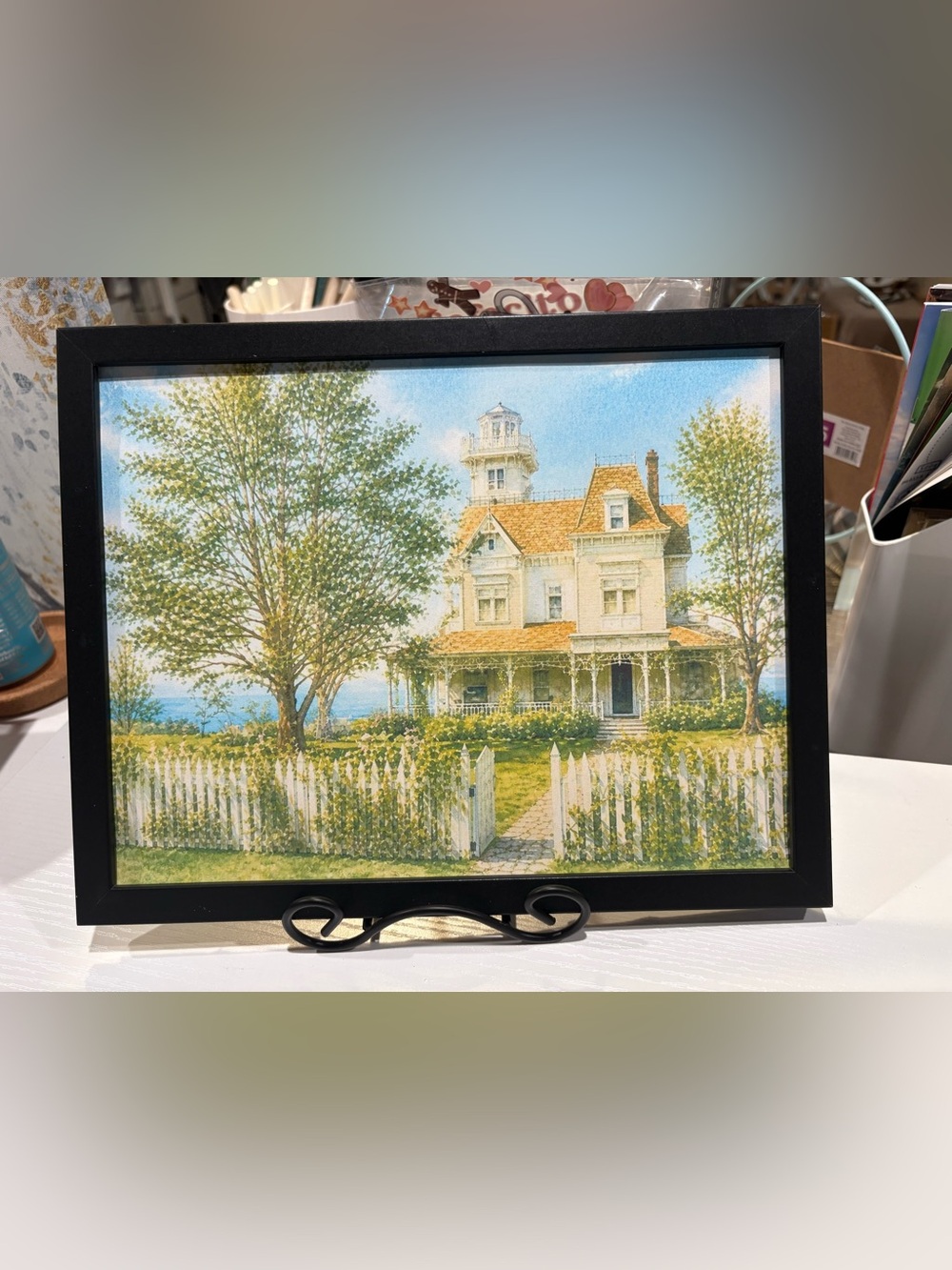 Framed Coastal Cottage 10x8 Wall Art - Practical Magic House